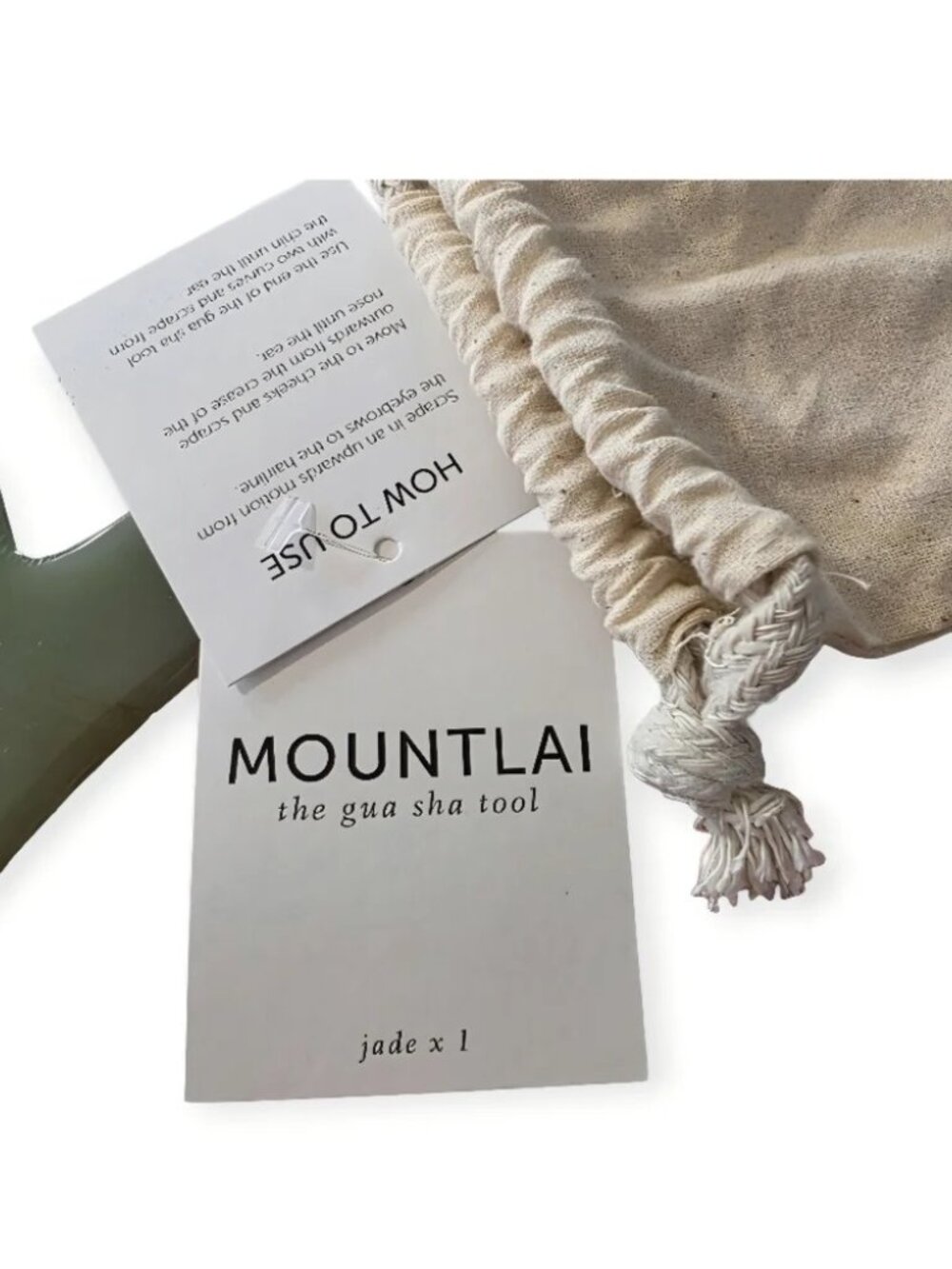 Mount Lai Jade Facial Roller and Gua Sha Tool Set - Picture 6 of 6